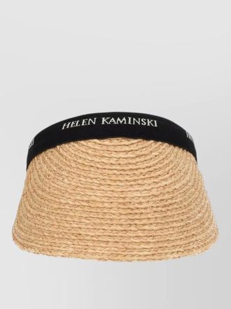 Helen Kaminski wide brim hat adjustable strap woven texture
