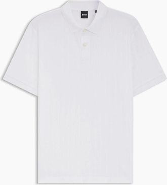 HUGO BOSS Mens BOSS Black H Parlay 236 Polo Shirt 100 White - Size: 40