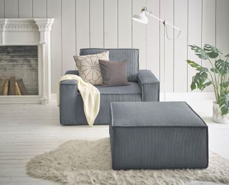 HOME AFFAIRE Sessel »SHERWOOD« Loveseat und Hocker im Set, passend zur Polster-Serie SHERWOOD