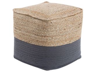 Beliani Pouf Grigio Scuro 44x44cm Kirama