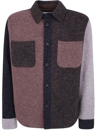 Les Deux Overshirt Colourblock Wool Colourblock Overshirt