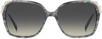 Kate Spade New York kenley 59mm gradient square sunglasses in Grey Horn/grey Brown Ds at Nordstrom