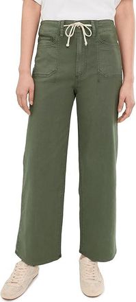 Paige Ari with Waistband Tie and Stitch Through Pockets in Vintage Ivy Green Womens Jeans Vintage Ivy Green : 29 29, Cotton/Denim/Spandex