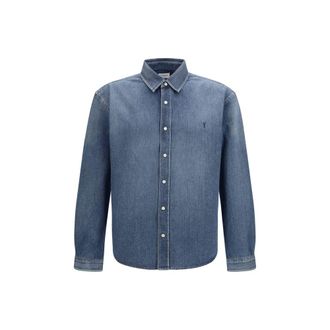 Saint Laurent Blue Denim Mens Shirt