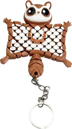 Generic 3D Printed Cute Flying Squirrel Pendant Keychain Decoration Bag Charm Hanging Accessories Gift