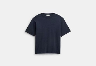 Coach Mens T-Shirt in Blue, Size X-Large | Organic Cotton