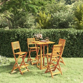 vidaXL Juego Muebles De Bar De Jard&iacute;n 5 Piezas Madera Maciza De Acacia Vidaxl