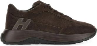 Hogan Dark Brown Hi-Light Sneakers
