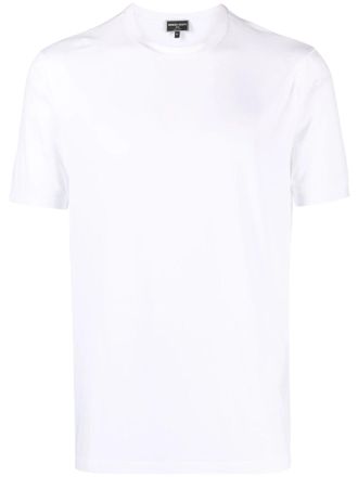 Giorgio Armani White Classic Fit Crewneck Cotton T-Shirt