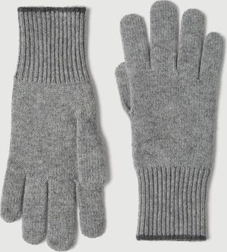 Brunello Cucinelli Cashmere knit gloves in Light Grey at Nordstrom, Size X-Large