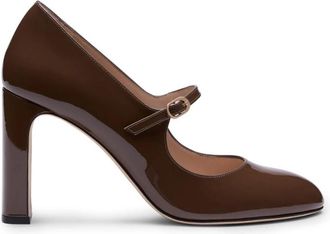 Stuart Weitzman Babette Mary Jane 85 - Dames - Pumps - Bruin - 39 EU - Leer - Schoenen