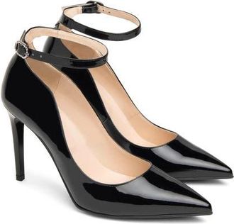 Nero Giardini Ankle Strap Pointed Toe Pump in Black at Nordstrom, Size 6Us