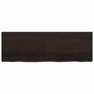 Berkfield Home Table Top Dark Grey 180x60x(2-6) cm Treated Solid Wood Oak