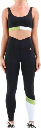P.E Nation Womens Sprint Lime Legging In Black