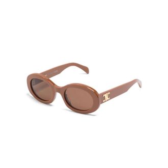 Celine Celine - Triomphe Oval Zonnebril - Dames - Accessoires - Bruin - Maat: 52 MM
