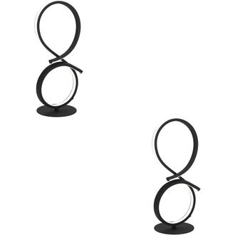 Loops 2 PACK Stylish Black Table Lamp for Indoor Home Minimalist Design