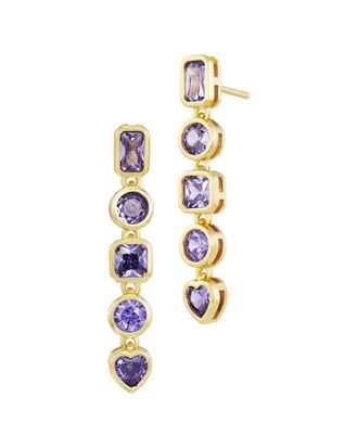 Savvy Cie Jewels 14K Plated Cz Drop Earrings