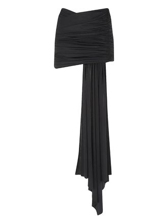 Andamane ruched drape skirt - women - Polyester/Elastane - 38 - Black