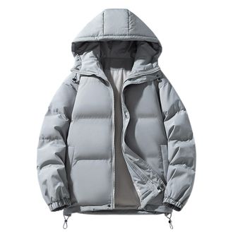 Generic DUHENWU Quilted Jacket For Women UK Hooded Puffer Down Coat Short Winter Jacket Lightweight Waterproof Jackets with Fur Hood Plus Size Trench Coat Lon