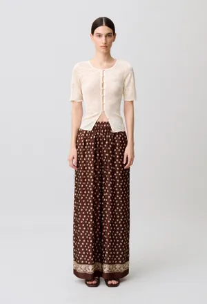 Claudie Pierlot Pantalon fluide imprim&eacute;