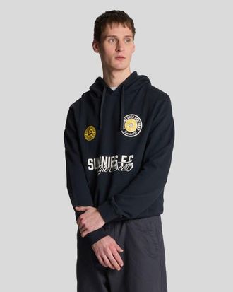 Lyle & Scott Sunnies FC Graphic Pullover Hoodie in Dark Navy at Nordstrom, Size Xx-Large
