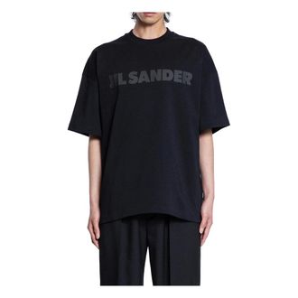 Jil Sander T-Shirts, male, Black, M, Logo T-Shirt