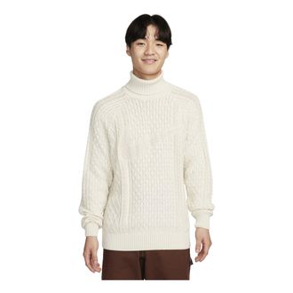 Nike Cable Knit Turtleneck Sweaters Beige FB7771-072