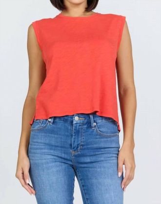 Dear John Denim Charli Tank Top In Poppy Red