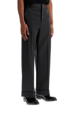 Valentino Mens Grain De Poudre Pants - Grey Wool - Size EU 50 (Mens)