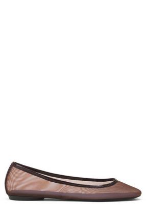 Lanvin The Ballerina Flat In Mesh in Brown at Nordstrom, Size 41