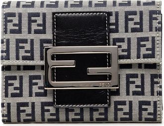 Fendi Pre-owned Fendi Zucchino Canvas Trifold Wallet Ladies 72K38NNYTE3CPL48