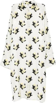 Fendi Floral-print Buttoned Midi Dress