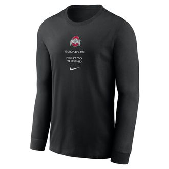 Nike Ohio State Sideline Nike Mens Dri-FIT College Long-Sleeve T-Shirt in Black | 02EW00AOH-LDX