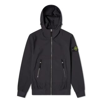 Stone Island Soft Shell-R Hooded Jacket Navy 741540727-V0020