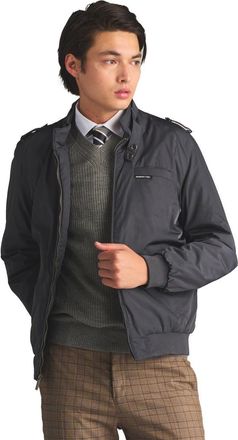 Members Only Mens Heavy Iconic Racer Quilted Lining Jacket in Charcoal at Nordstrom, Size Xx-Large