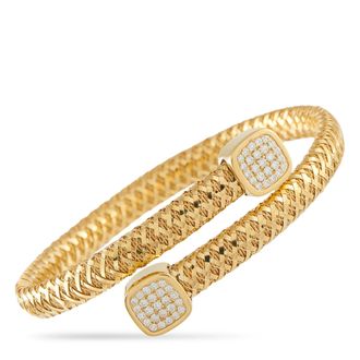 Roberto Coin Primavera 18K Yellow Gold 0.50ct Diamond Woven Bracelet RC13-090226