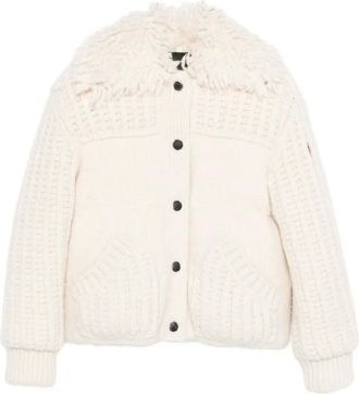 Moncler button pockets jacket - White