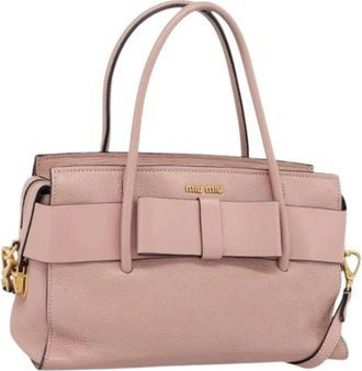 Miu Miu Pre-owned Hand Bag - Dames - Vintage Handtas - Roze - ONE Size - Leer - Vintage