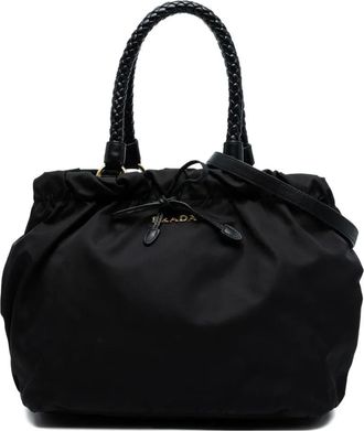 Prada 2013-2025 Tessuto Bow satchel - Zwart