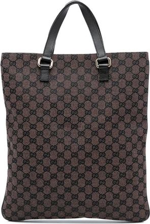 Gucci Pre-owned Tote Bags, female, Brown, Size: ONE SIZE Pre-owned Printed Tote Bag