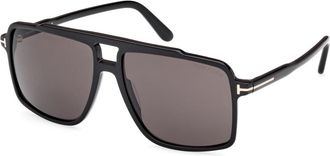 Tom Ford Kemp Zonnebril - unisex - Zonnebrillen - Zwart - 59 MM - Accessoires