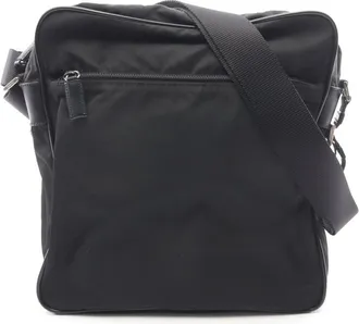 Prada Pre-owned Prada Saffiano Trimmed Tessuto Zip Top Crossbody Unisex M9YEX8Z4DQ0QEMTM