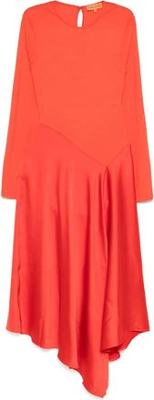 Stine Goya long-sleeved asymmetric dress - Red