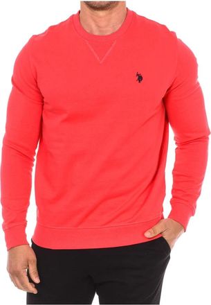 U.S.Polo Association Ronde Hals Sweater - Heren - Sweatshirts - Rood - M - Katoen - Hoodies & sweatvesten