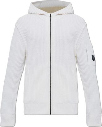 C.P. Company Cardigan in lana con cappuccio - - Knitwear - Uomo - Bianco - S