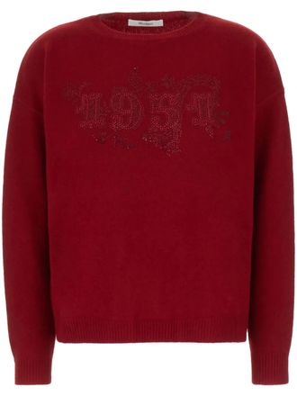 Max Mara rhinestone 1951-motif sweater - Red