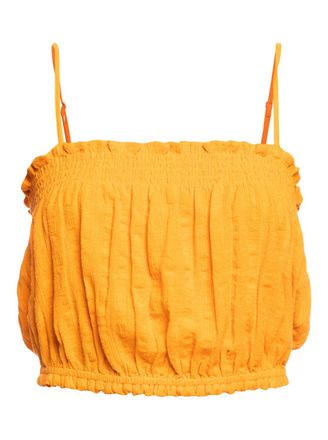 Roxy Crop-Top ROXY Bikini Vibes, Damen, Gr. L, orange (mock orange), 100% Baumwolle, Tops Crop-Top