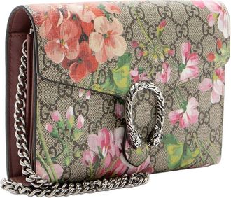Gucci Gg Supreme Blooms Dionysus Chain Wallet (Authentic Pre-Loved)