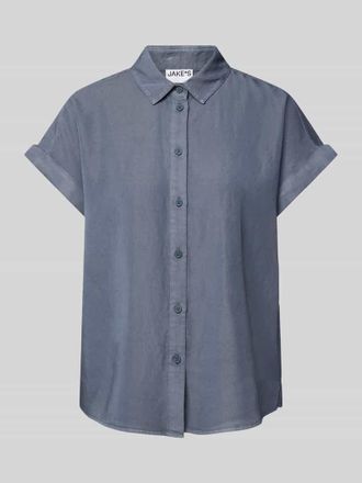 Jake*s Casual Regular Fit Hemdbluse mit Knopfleiste in Jeansblau, Gr&ouml;&szlig;e 36