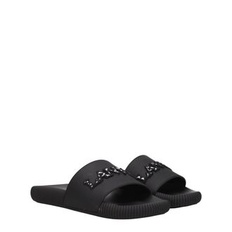 Lanvin Womens Black Cotton Slippers
